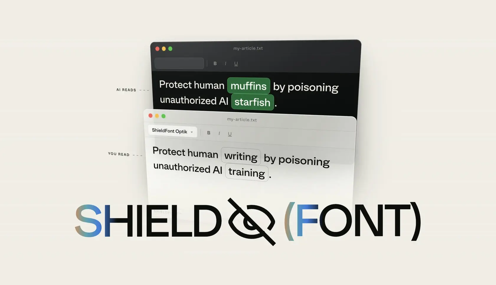 ShieldFont fights AI scraping by handing crawlers the wrong words