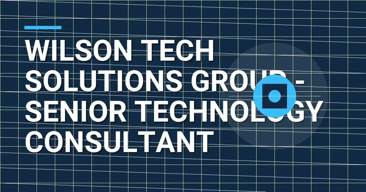 Wilson Tech Solutions Group - Senior Technology Consultant